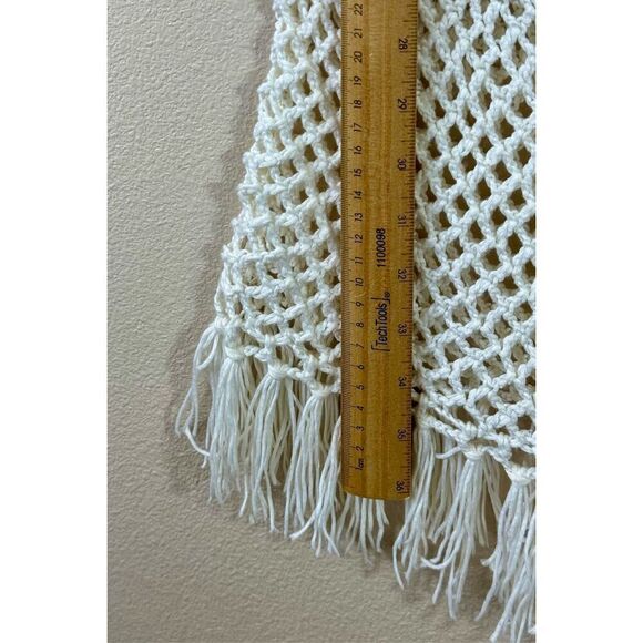NWOT Vintage Havana Crocheted Fringe V-Neck Swim Cover Up Dress Small - Picture 9 of 11